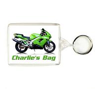 Key Expressions Personalised Classic Motorcycle Keyring/Bag Tag designed for NINJA Enthusiasts