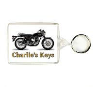 Key Expressions Personalised Classic Motorcycle Keyring/Bag Tag for NORTON COMMANDO Enthusiasts