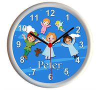 Key Expressions PERSONALISED PETER PAN Childrens Bedroom Wall Clock