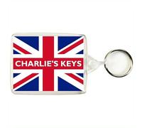 Key Expressions Personalised TRADITIONAL UNION JACK Keyring/Bag Tag - A Great Gift or Stocking Filler