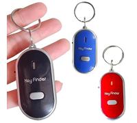 Key Finder Locator with sound, Voice Control Key chain Locator for Lost Keys, Item finders Locator with LED Flashlight and Base Support for Keys, Dogs, Cats, Wallet, Phone, Best Gifts (Black)