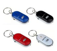 Key Finder with 80dB+ Loud Beep & LED Light, Voice Control Keychain Locator for Finding Lost Keys, Key Finder with Whistle, Pet Keychain Locator for Keys, Dogs, Cats, Best Gifts (Red)