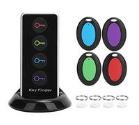 Key Finders,Remote Finder Wireless Item Rf Locator Make Noise 1 Rf Transmitter 4 Receivers Anti Lost Tag Key Wallet Pet Smart Tracker for Finding Pet, Wallet and Key