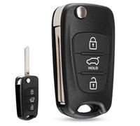 Key Fob Case Replacement - 3 Button Flip Folding Car Key Case Cars Fob Case Cover Remote Control Key Case Shell Compatible with i20 i30 i35 iX20 iX35