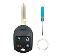 Key Fob Case Replacement fits for 2011-2016 Ford F150 Explorer Lincoln Navigator Keyless Entry Remote Control Car Key Fob Shell CWTWB1U793 164-R8067 5912561 (4 Buttons, 1)