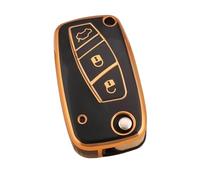Key Fob Cases Compatible With Fiat For 500 For Panda For Stilo For Ducato For Punto For Doblo For Bravo 1pcs Car Key Cover 3 Buttons Car Flip Key Case Cover(Color 2)