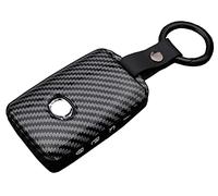 Key Fob Cover Case Fit for 2019-2021 Mazda 3, Mazda 3 Hatchback, Mazda CX4 CX5 CX8 CX9 CX-30, Mazda 6 WAZSKE11D01 Keyless Entry Remote Case Holder ABS Carbon Fiber Pattern (Black)