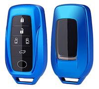 Key Fob Cover Fit for Toyota Venza RAV4 Prime Fortuner Land Cruiser Accessories (Blue)