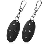 Key Fob Cover for 2024-2025 Tucson Santa Fe Elantra Kona Sonata IONIQ, fits 4/5/7-button remotes, Silicone Key Protector for Commuters Travelers and Rental car Staff (Black 2 Pcs)