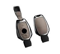 key fob cover For Benz A B C S Class AMG GLA CLA GLC W176 W221 W204 W205 Alloy Style Car Key Case Cover Shell(C Elephant Grey)