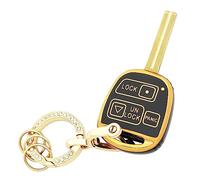 Key Fob Cover for Lexus with Keychain Car Key Case Protector Compatible with Lexus ES GS GX is LS LX RX SC GX470 LX470 ES300 ES330 IS300 IS330 ls430 GS330 GS300 RX300 RX330 RX350 RX400h (Black)