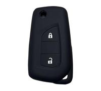 Key Fob Cover for Toyota Yaris: 2 Buttons Key Fob Case Fit for Toyota Aygo Yaris Cross 2011 2012 2013 2014 2015 2016 2017 2018 2019 2020 2021 2022 2023丨Remote Protector丨Fashion Silicone (Black)