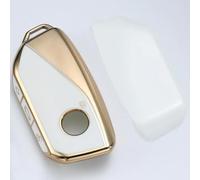 Key Fob Cover Sleek TPU Key Case Fits For IX I5 M60 X5 X7 X6 IX I7 2025 2026 Car Key Shell Protection Key Holder(White gold)