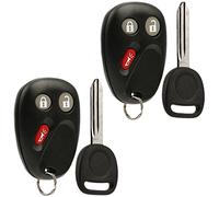 Key Fob Keyless Entry Remote with Ignition Key fits 2003-2006 Chevy Avalanche Equinox Silverado SSR Suburban Tahoe / GMC Sierra Yukon / Hummer H2 / Pontiac Torrent / Saturn Vue (LHJ011), Set of 2