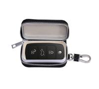 Key Fob - Luxury Leather Bag with Zipper, Car Signal Blocking, Anti Hacking Case Blocker, Premium Theft Prevention Pouch, Faraday Cage Technology, Secure Accessory for Men