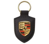 Key fob, Porsche crest, black