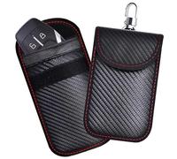 2 UR DOOR Faraday Key Fob Protector Pouch - Compact Carbon Fiber Signal Blocking Bag for Car Keys and Wallets, RFID Blocking Anti-Theft Remote Entry Protection (Pack of 1)