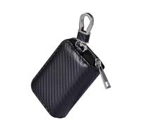 Key Fob Protector Pouch - Premium Leather Signal Blocking Bag with Zipper, Anti-Theft Car Key Case, Anti-Hacking Pouch to Keep Key Fob Safe 3.93x2.55x1.18 Inch