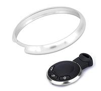 Key Fob Ring Cover, Akozon Aluminum Smart Key Fob Ring Rim Trim Cover Replacement for MINI R55 R56 R57 R58 R59 R60(Silver)