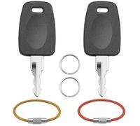Key for TSA, 2 PCS 007 Silvery Keys for T-S-A 007 Master Luggage Lock Keys + 2 Pcs Key Ring + 2 Pcs Wire Keychain, Compatible with Bag Luggage Suitcase Password Locks Repair