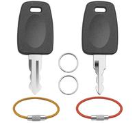 Key for TSA, 2 Pcs Keys for TSA002 TSA007 Master Luggage Lock Keys + 2 Pcs Key Ring + 2 Pcs Wire Keychain, TSA 002 TSA 007 Keys Compatible with Bag Luggage Suitcase Password Locks Repair