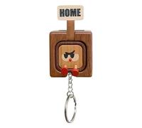 Key Hanger - Wooden Magnetic Rack, Charming Keychain Holder, Compact Entryway Hook Set, Wall Mounted Organizer Panel | Stylish Key Storage Solution for Hallway Apartment Home