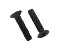 Key Head Screw M2 M2.5 M3 M4 M5 M6 Countersunk Flat Hexagon Socket Bolt 304 Stainless Steel Screws Grade 10.9 Black(12.9 Carbon steel,12MM_M4 20PCS)