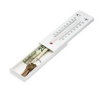 Key Hider, 6.29inch Hider Outside Waterproof, Decorative Secret Hiding Storage Holder, Wall-Mounted Key Cash Hider Thermometer, Key Hider Holder for Home Officee Outdoors Garden