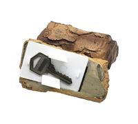 Key Hider Wood - Fake Wood Key Storage Holder | Garden Key Holder Stone | Safe Storage Lock Box | Key Cash Hider With Secret Compartment | Garden Ornament Unique Gadgets Outdoor Decor For Lawn