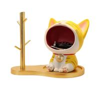 Key Holder Bowl - Cat Sculpture Decorative Figure Desk Decoration, Decorative Storage Bowl for Keys, Decoration for Entrance Area, Living Room, Bedroom