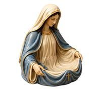 Key Holder Bowl - Virgin Mary Decorative Resin Elegant Organizer, Religious Catholic Statuette Catchall, Our Lady Figure Jewelry Rings Entryway Tray, Sacred Decor Ornament | for Table Desk Car
