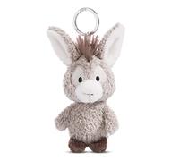 NICI Key holder donkey Donkeylee 10cm grey - Sustainable companion cuddly animal pendant with key ring for lanyard, key ring & key holder