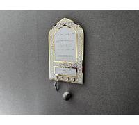 Key Holder, Dua for Entering and Leaving Home, Islamic Home Decor, Housewarming Gift, Islamic Wall Art, Muslim Gift, Eid Gift, Mihrap Shape (1, Gold)