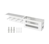 Key Holder for the Wall - with Shelf 4 Hooks Modern Decoration - Metal Key Rack for Wall Mounting - For Post Letters Wallet Hallway Living Room Bedroom Office Home Decoration Home Farmhouse