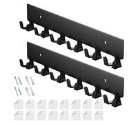 Key Holder for Wall, Coat Hooks, Key Organiser, Wall Mounted Key Hooks, Wall Mounted Key Holder for the Hallway, 2 x Adhesive Large Storage Organiser for Entrance, Front Door
