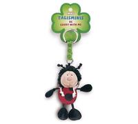 Key holder Talisminis ladybird 7cm red - Cuddly animal pendant with key ring for lanyard, key ring & key holder Lucky bag charm with message