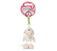 NICI Key holder Talisminis sheep Jolly Mäh 7cm white - Cuddly animal pendant with key ring for lanyard, key ring & key holder Lucky bag charm with message