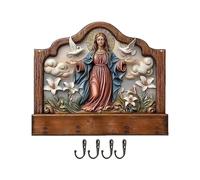Key Holder Wall Mounted | Religious 4-Hook Space Saving Organisational Aid, Wall Mounted Key Holder - For Family Friends Students Adults Entrance Area Home Bedroom Living