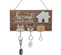 Key Hooks for Wall, Key Hook - Wooden Wall Hooks Keychains,Decorative Key Holder for Wall Organization, Key Organizer for Entrance Hall Farm