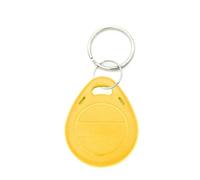 Key Id Tags 10pcs Per Pack 125Khz RFID Proximity ID Card Token Tags Key Fobs Keyfobs with Split Ring Key Ring for Door Access Contorl System (Static, Yellow)
