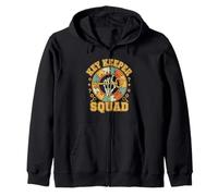 Key Keeper Squad Escape Room Puzzle Master Vintage Graphic Zip Hoodie