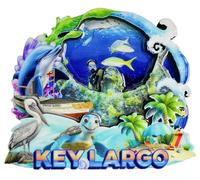 Key Largo Florida USA Fridge Magnet Tourist Souvenir Home Kitchen Decoration Refrigerator Creative Wooden Craft