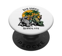 Key Largo Florida USA Funny Manatee Alligator Design PopSockets Adhesive PopGrip
