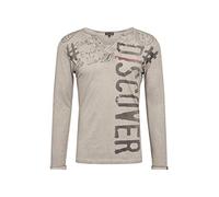 KEY LARGO Men's Explore Button T-Shirt, Silver, XL