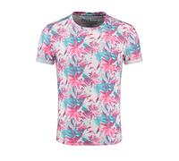 KEY LARGO Men's Florida Round T-Shirt, White-Pink (2017), M