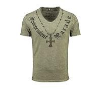 KEY LARGO Men's NDEPENDENT v-Neck T-Shirt, mil.Green (1502), M