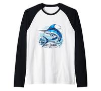 Key Largo, Sailfish Marlin Swordfish Florida Keys Raglan Baseball Tee