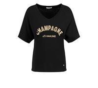 KEY LARGO Women's Champagne V-Neck T-Shirt, Black (1100), S