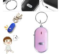 Key Locator, Sound Activated Sensor Key Finder Key Fob, Portable Key Finder Remote Control, Whistle Key Finder Device, Smart Item Locator, Anti Lost Alarm LED Sound Keychain With Flash Light (pink)