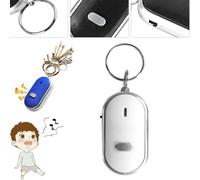 Key Locator, Sound Activated Sensor Key Finder Key Fob, Portable Key Finder Remote Control, Whistle Key Finder Device, Smart Item Locator, Anti Lost Alarm LED Sound Keychain With Flash Light (white)